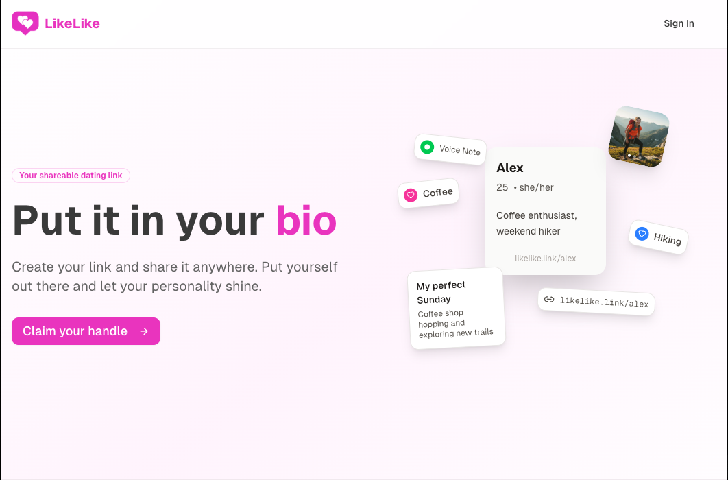 LikeLike website preview